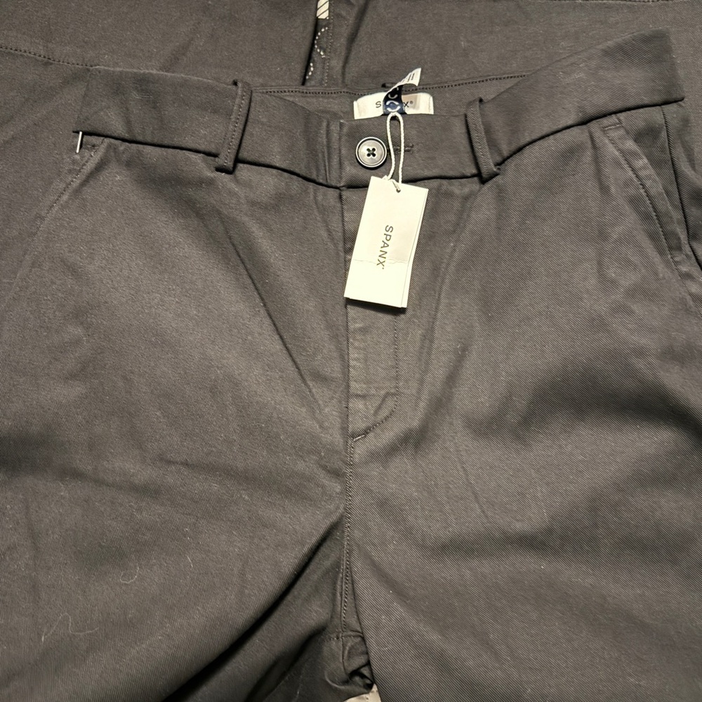 NWT * SPANX High-Rise Wide-Leg Black Trousers women Size large - Picture 8 of 12